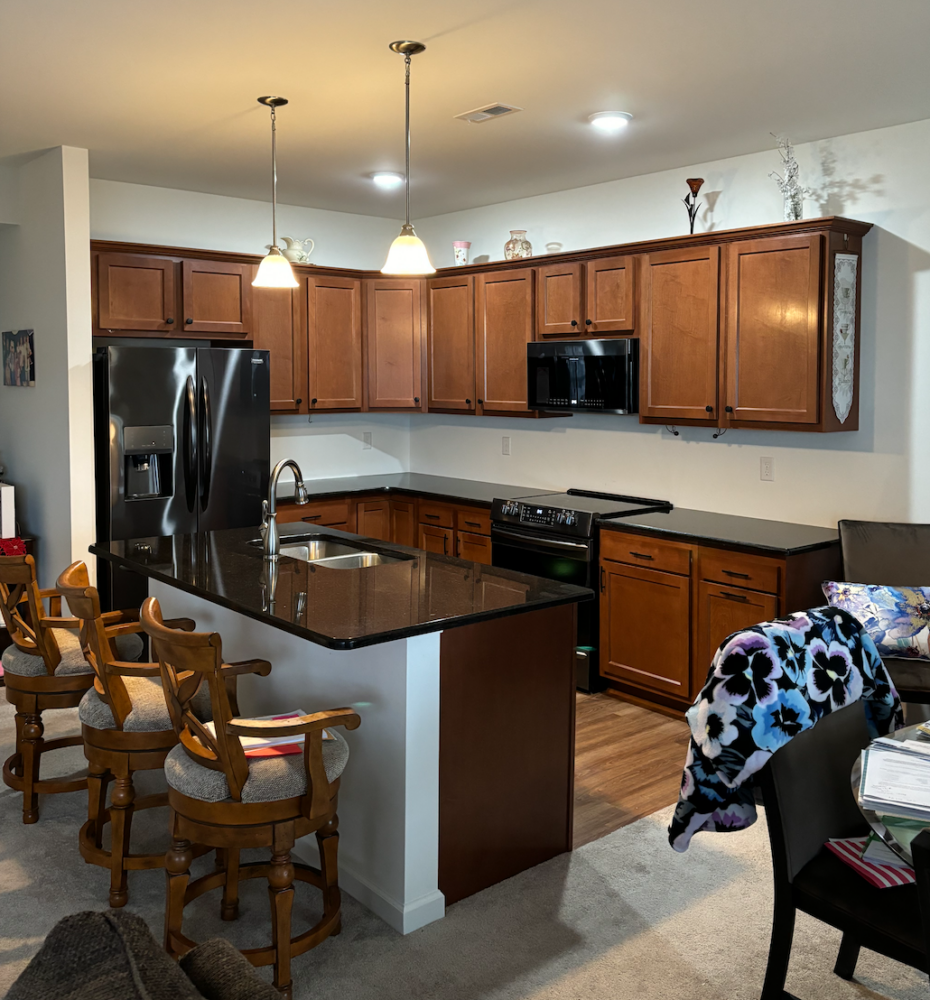 Honey Oak Kitchen with Dark Counters